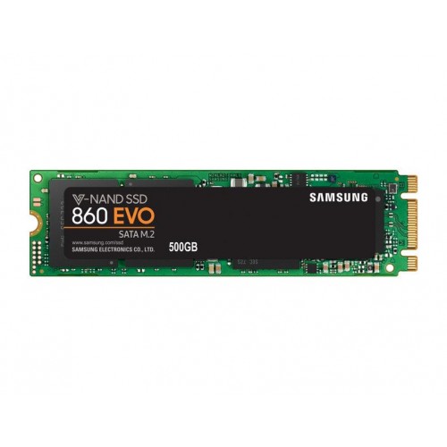 Dysk Twardy SSD SAMSUNG 860 Evo 500GB M.2 SATA 3.0 MLC Write speed 520 MBytes/sec Read speed 550 MBytes/sec MTBF 1500000 hours M