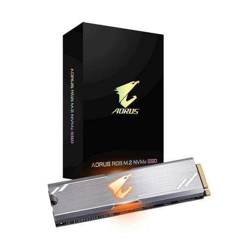 Dysk Twardy SSD GIGABYTE AORUS RGB 512GB M.2 PCIE NVMe TLC Write speed 2000 MBytes/sec Read speed 3480 MBytes/sec MTBF 1800000 h
