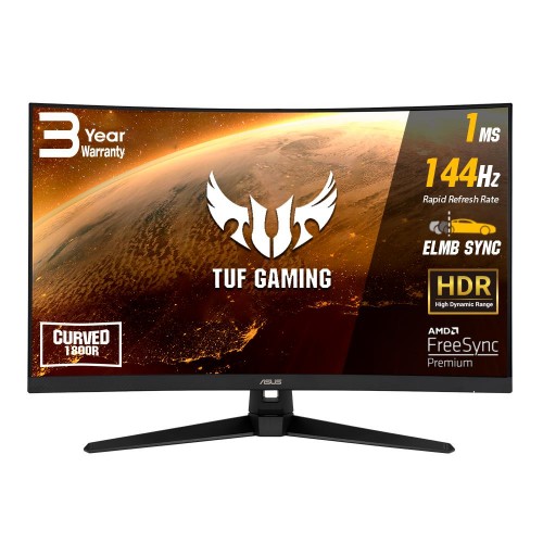 Monitor LCD ASUS VG32VQ 31.5" Gaming/Curved Panel VA 2560x1440 16:9 144Hz 1 ms Speakers Height adjustable Tilt 90LM04I0-B01170